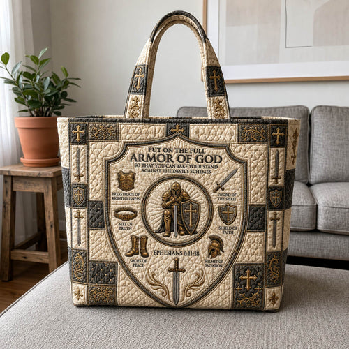 Armor Of God Quilted Tote Bag GFTOLAN1002