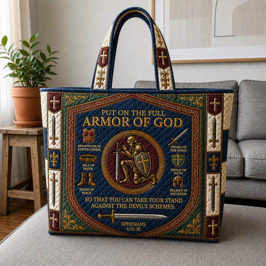 Armor Of God Quilted Tote Bag GFTOLAN1005