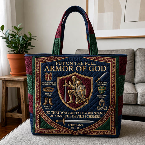 Armor Of God Quilted Tote Bag GFTOLAN1006