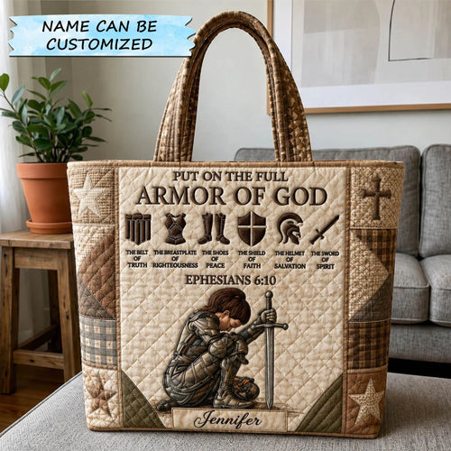 Woman Warrior Of God Quilted Tote Bag QTCUZ GFTOLAN1008