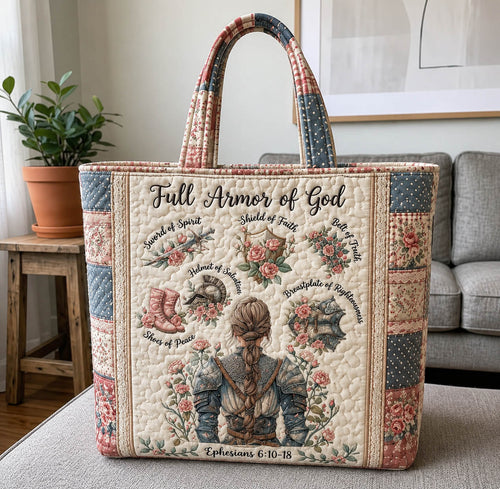Woman Warrior Of God Quilted Tote Bag GFTOLAN1010