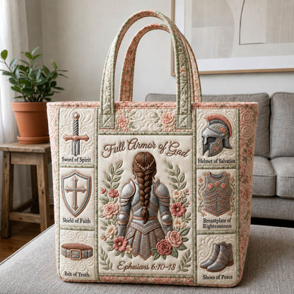 Feminine Armor Of God Quilted Tote Bag GFTOLAN1014