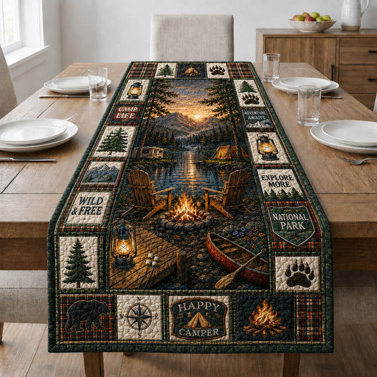 Lakeside Camping Quilted Table Runner GFTOLAN1034