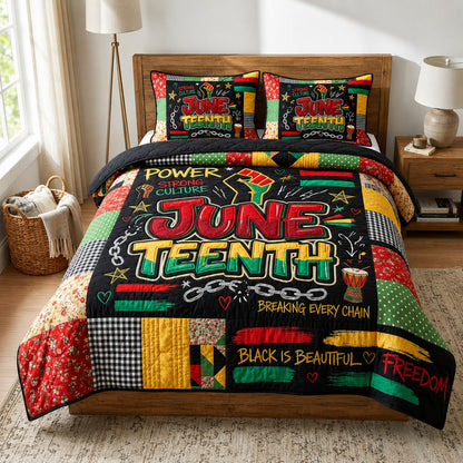 Chain Breaker 3-Piece Quilted Bedding Set GFTOLAN104