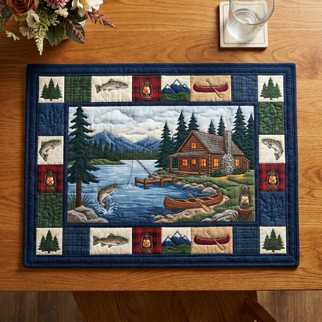 Lakeside Cabin Quilted Placemat GFTOLAN1042