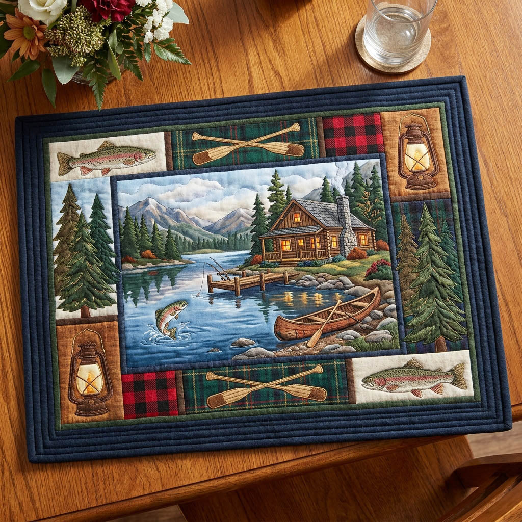 Lakeside Cabin Quilted Placemat GFTOLAN1043