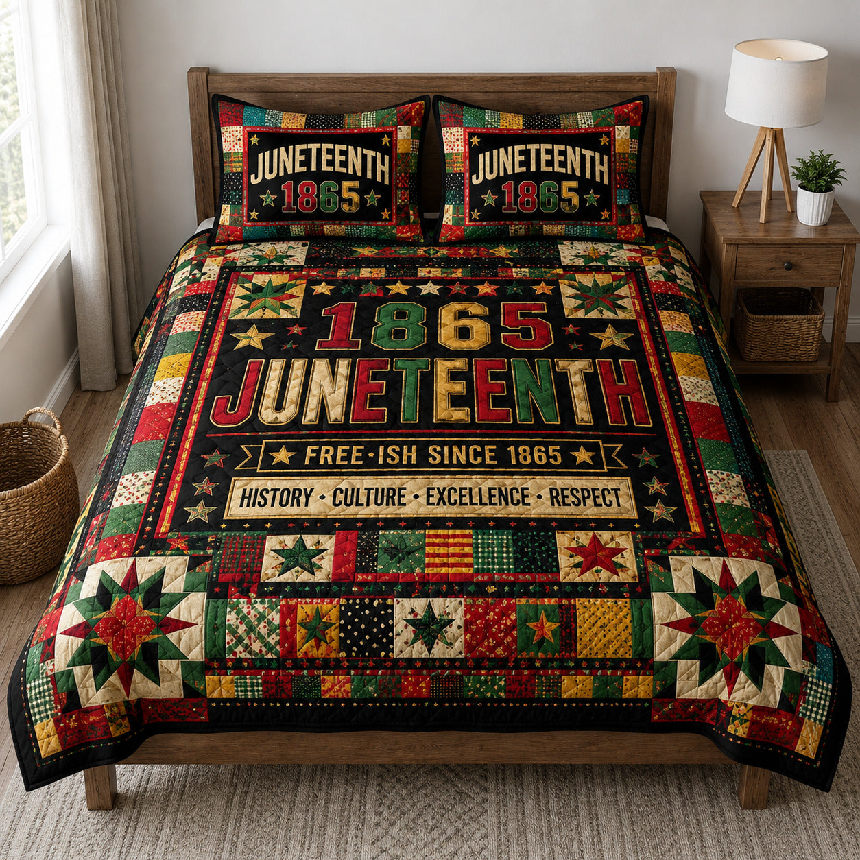 Freedom Roots 3-Piece Quilted Bedding Set GFTOLAN107