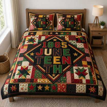 Juneteenth Honor 3-Piece Quilted Bedding Set GFTOLAN108