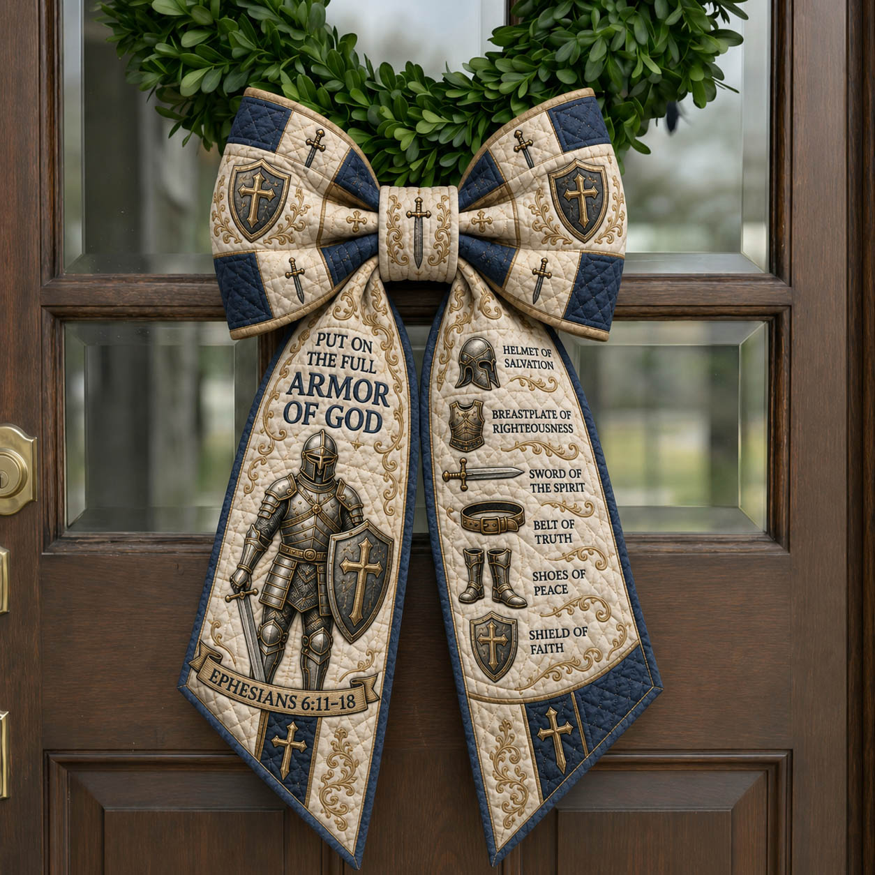 Armor Of God Quilted Wreath Sash GFTOLAN1082