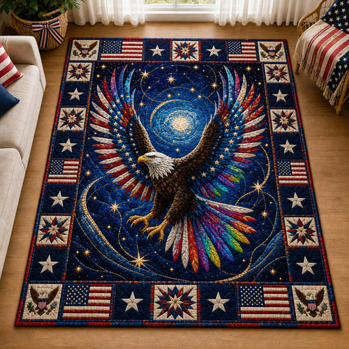 Patriotic Bald Eagle Area Rug GFTOLAN11