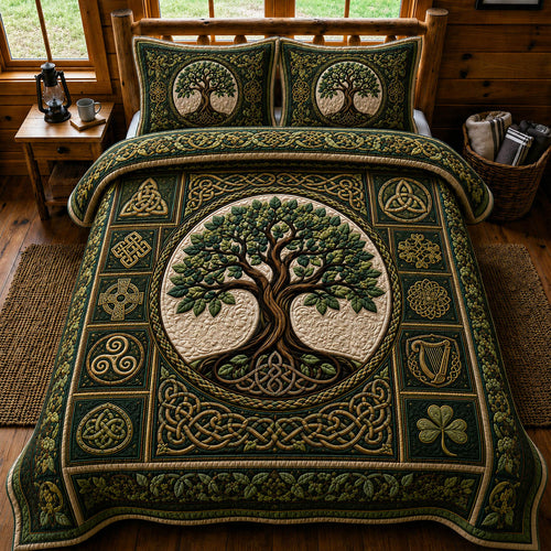 Celtic Tree Of Life 3-Piece Quilted Bedding Set GFTOLAN1118