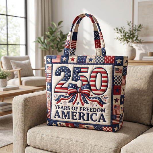 Freedom Bow Quilted Tote Bag GFTOLAN118