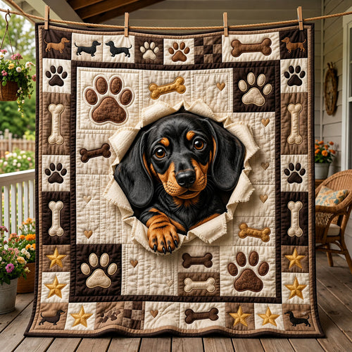 Dachshund Dog Quilted Blanket GFTOLAN1221