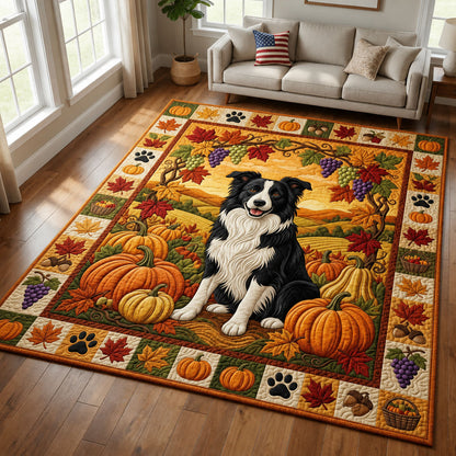 Border Collie Autumn Area Rug GFTOLAN1229