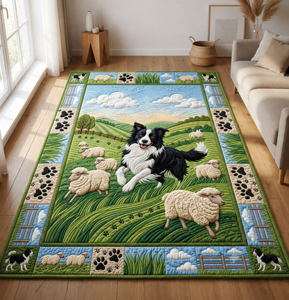 Border Collie And Sheep Area Rug GFTOLAN1231