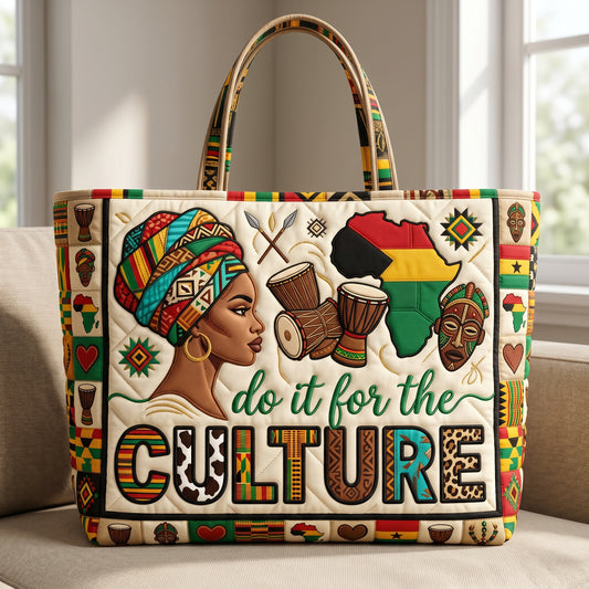 Juneteenth Culture Quilted Tote Bag GFTOLAN135