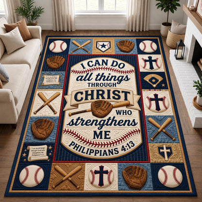 Christian Baseball Area Rug GFTOLAN1372