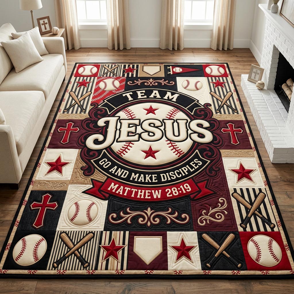 Christian Baseball Area Rug GFTOLAN1378