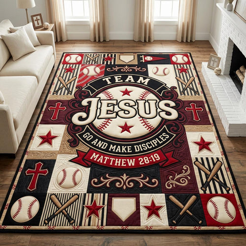 Christian Baseball Area Rug GFTOLAN1378