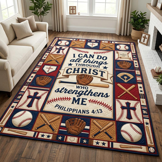 Christian Baseball Area Rug GFTOLAN1379