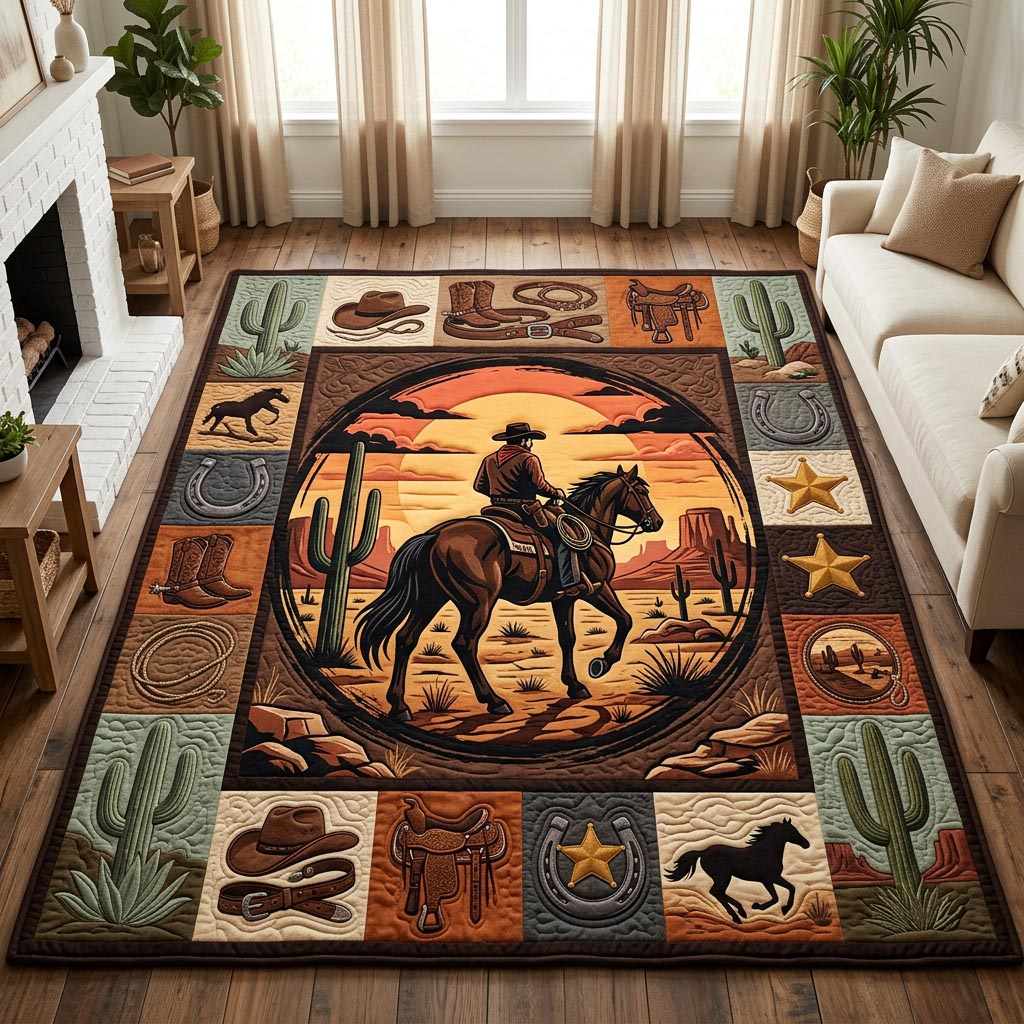 Western Cowboy Area Rug GFTOLAN1381