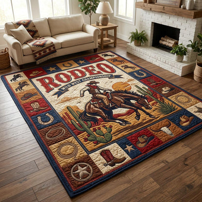 Rodeo Cowboy Wild West Area Rug GFTOLAN1385