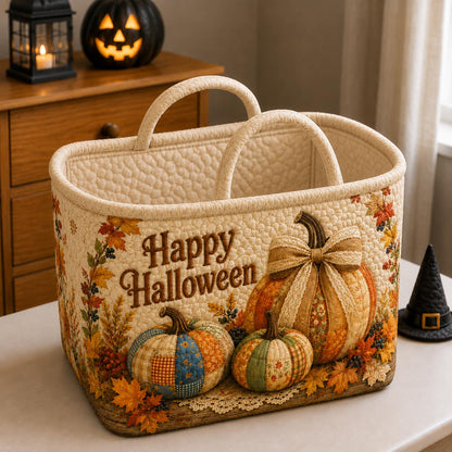 Pumpkin Halloween Quilted Storage Basket GFTOLAN1459