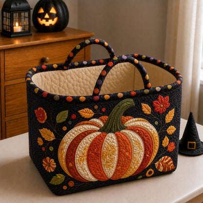 Pumpkin Halloween Quilted Storage Basket GFTOLAN1462