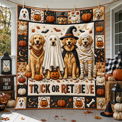 Trick Or Retrieve Quilted Blanket GFTOLAN1505