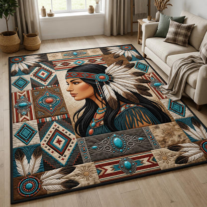 Native American Women Area Rug GFTOLAN1528