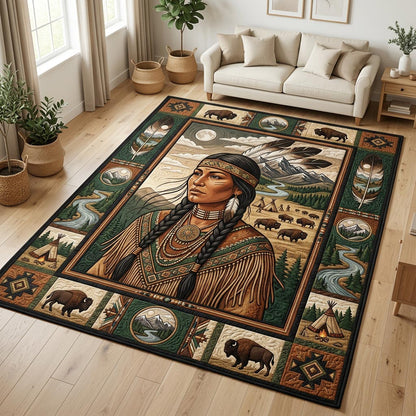 Native American Women Area Rug GFTOLAN1530