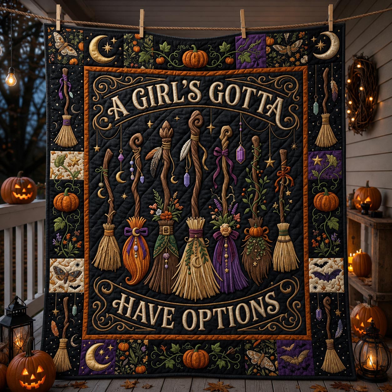 A Girl Gotta Have Options Quilted Blanket GFTOLAN1547
