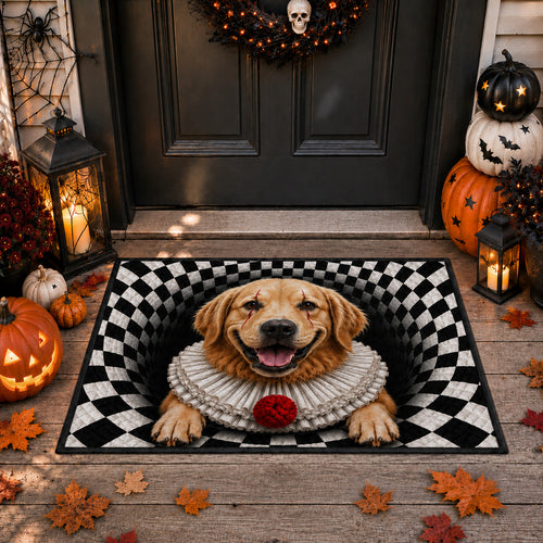Golden Retriever Clown Vortex Doormat GFTOLAN1557
