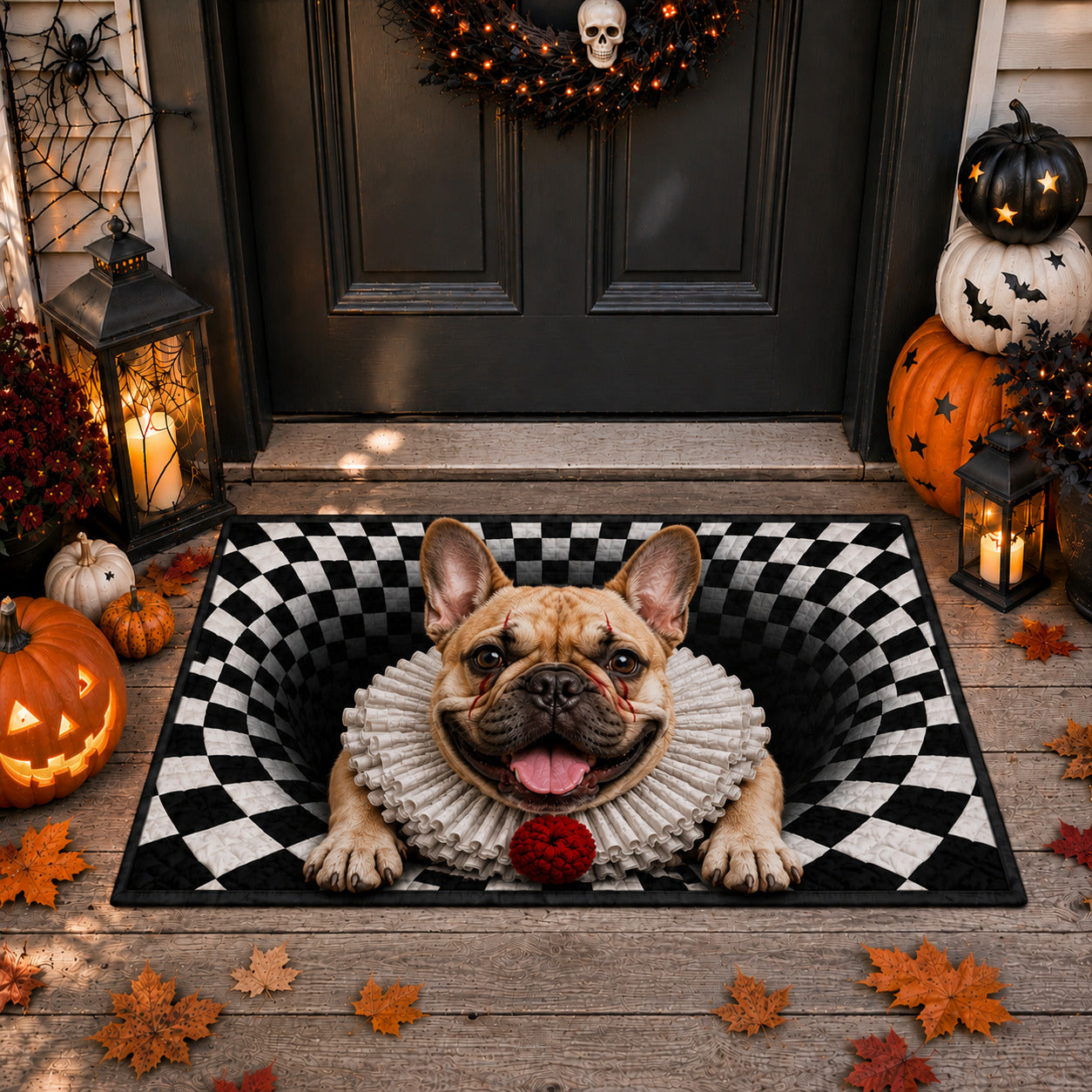 French Bulldog Clown Vortex Doormat GFTOLAN1560