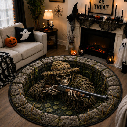 Skeleton Swamp Hunter Quilted Round Mat GFTOLAN1569