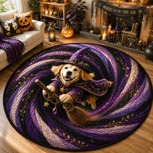 Midnight Witch Flight Quilted Round Mat GFTOLAN1576