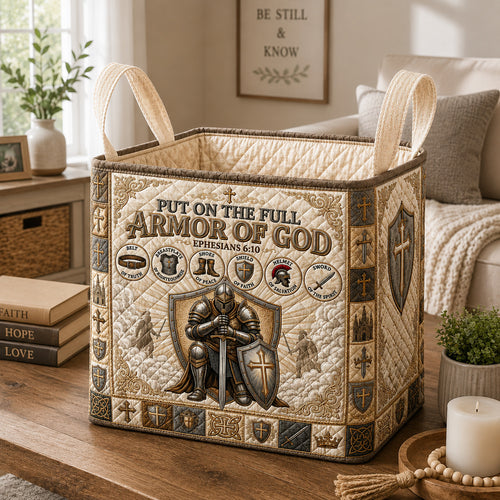 Armor Of God Quilted Storage Basket GFTOLAN1602