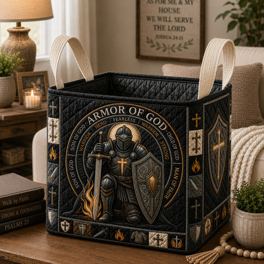 Armor Of God Quilted Storage Basket GFTOLAN1603