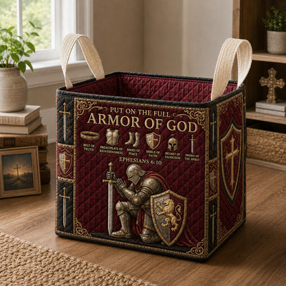 Armor Of God Quilted Storage Basket GFTOLAN1604