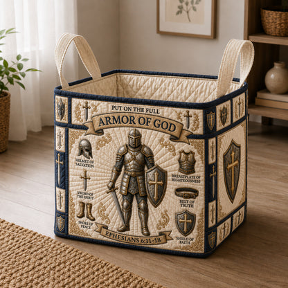 Armor Of God Quilted Storage Basket GFTOLAN1605
