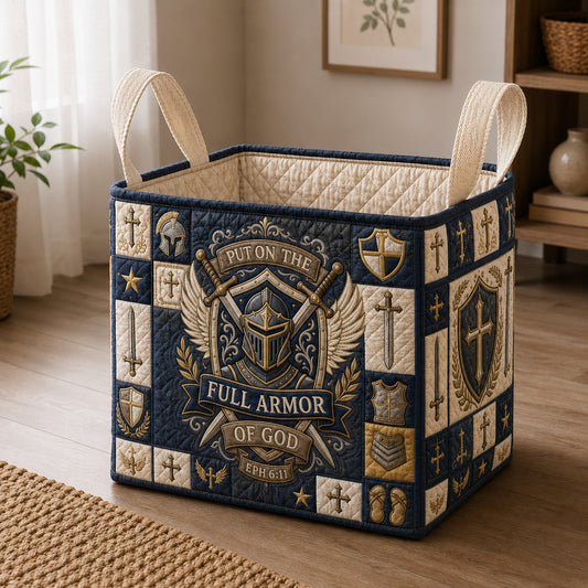 Armor Of God Quilted Storage Basket GFTOLAN1606