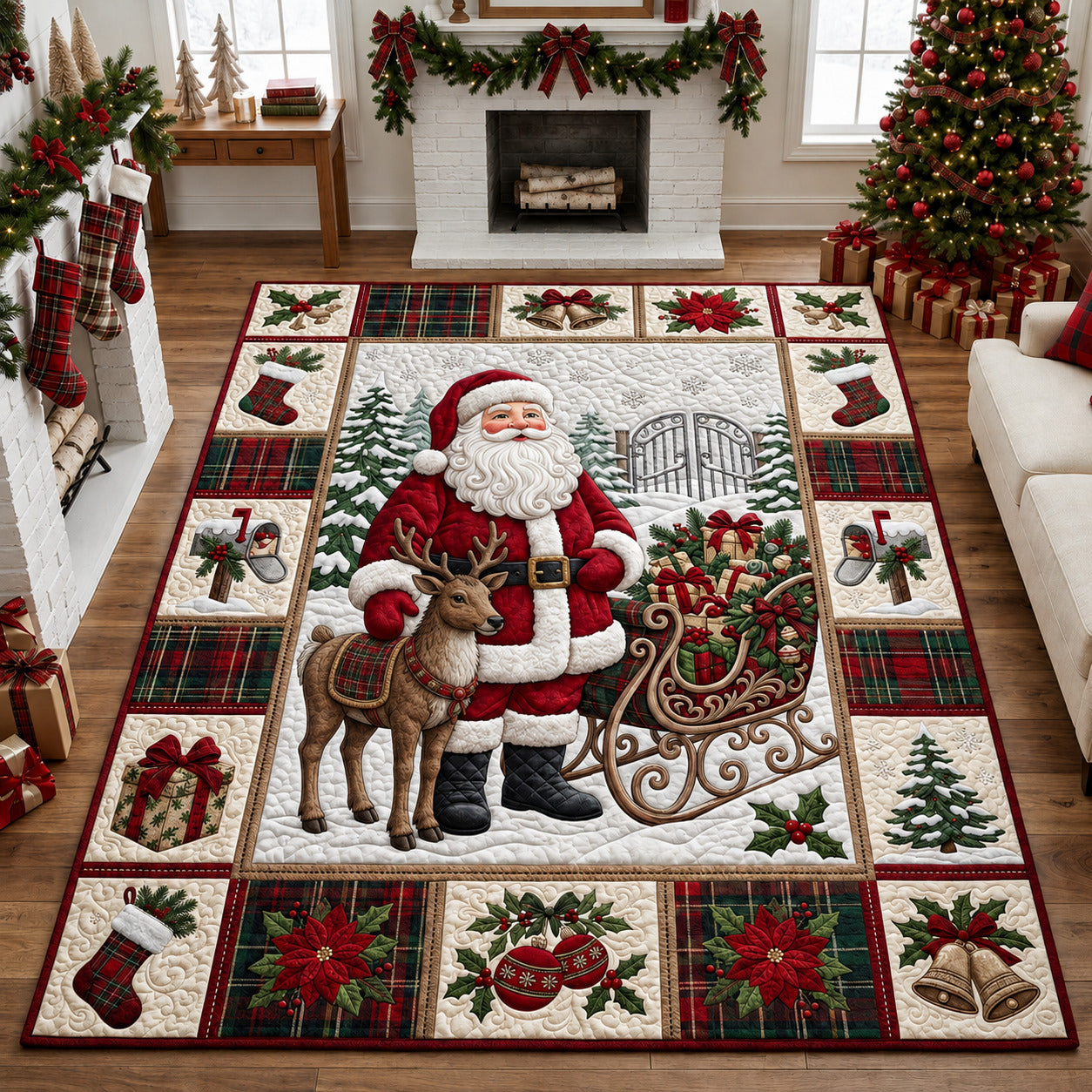 Santa Claus Christmas Area Rug GFTOLAN1609