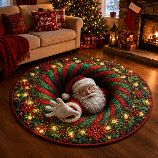 Santa Vortex Quilted Round Mat GFTOLAN1616