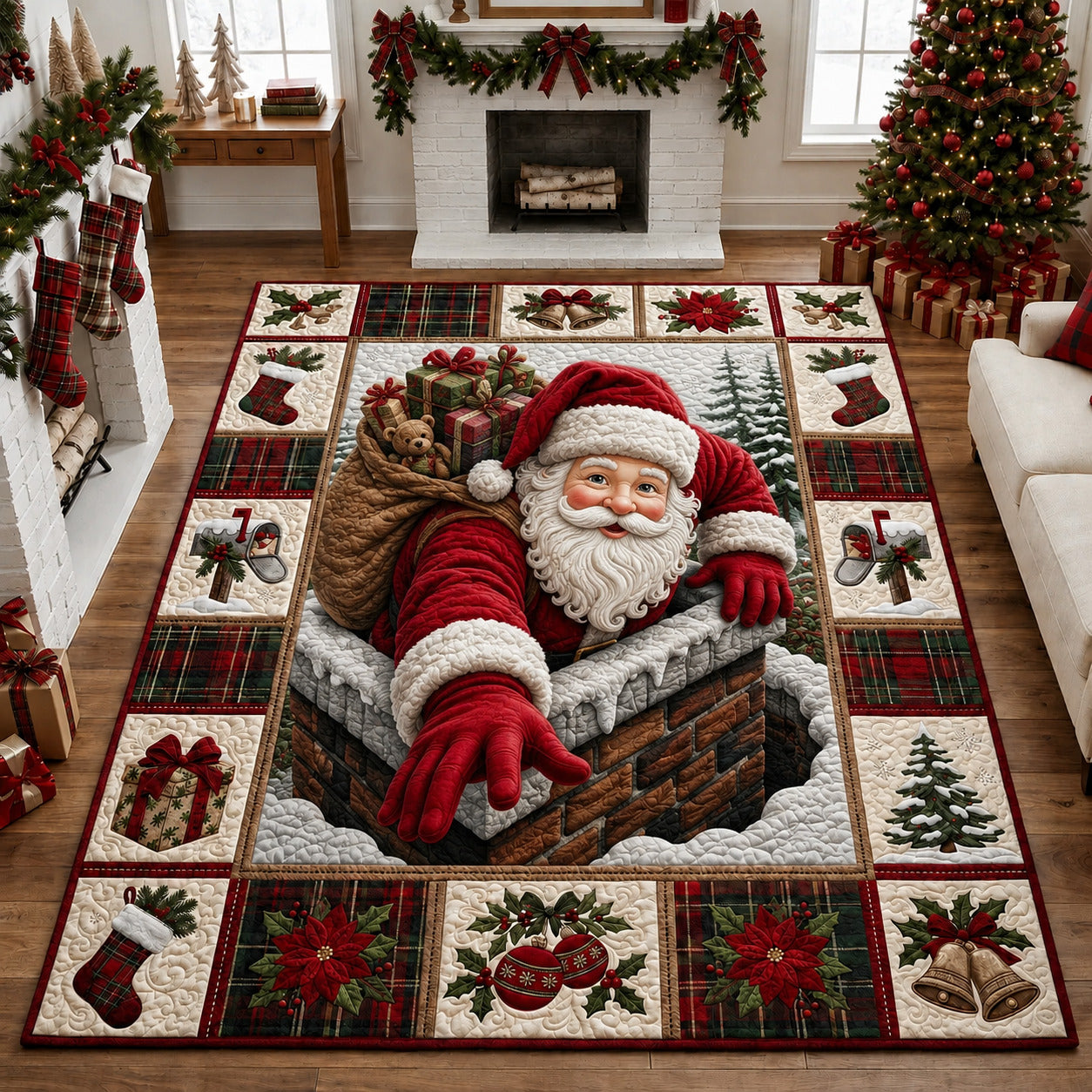 Santa Chimney Area Rug GFTOLAN1624