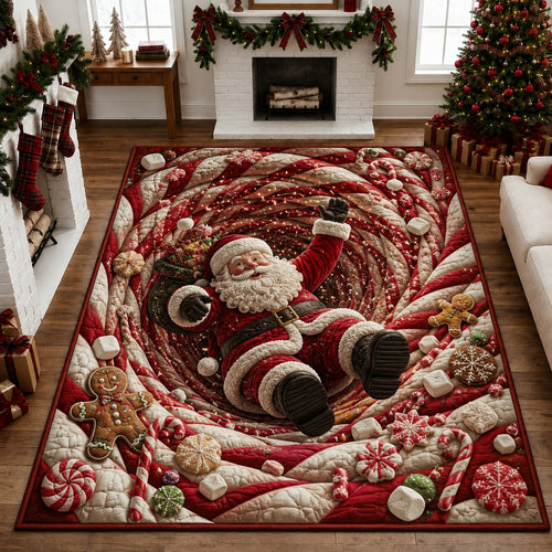 Santa Candy Cane Tunnel Area Rug GFTOLAN1628