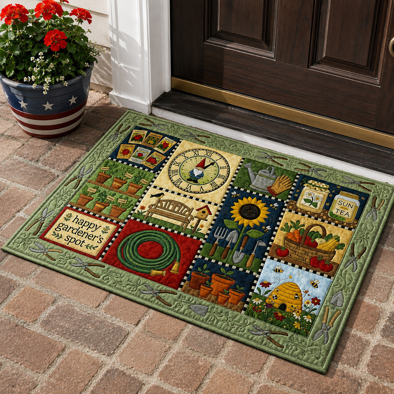 Garden Patchwork Doormat GFTOLAN18
