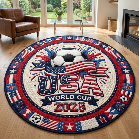 USA Worldcup Quilted Round Mat GFTOLAN180