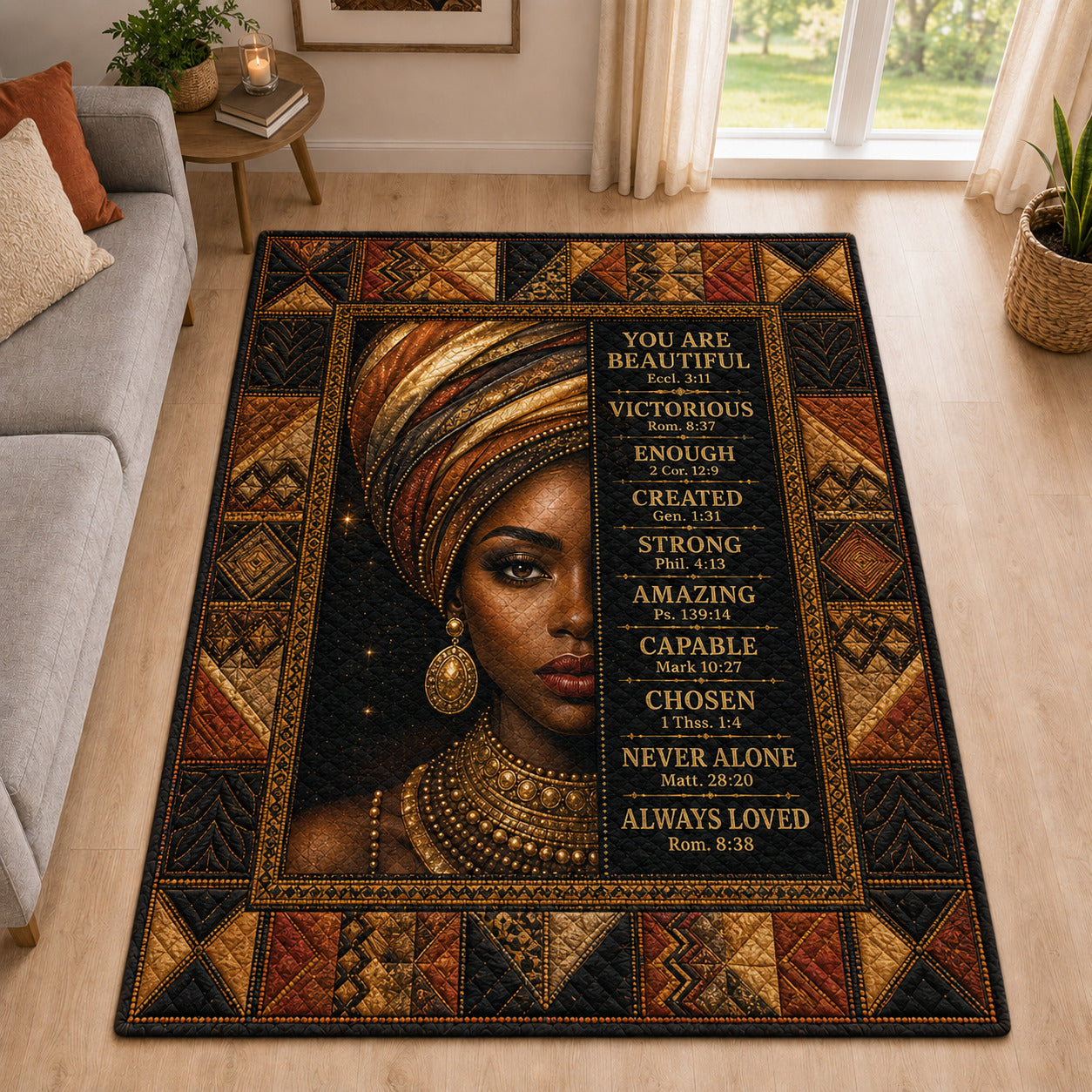 Black Queen Area Rug GFTOLAN190
