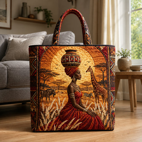 African Queen Quilted Tote Bag GFTOLAN192