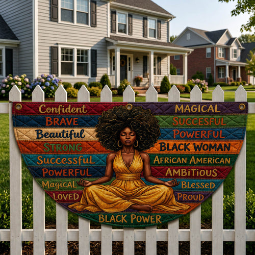 Black Power Queen Fan Flag GFTOLAN195